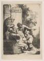 Joseph's Coat Brought to Jacob, Rembrandt (Rembrandt van Rijn) Dutch, Etching and drypoint; first state of two