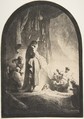 The Raising of Lazarus: The Larger Plate, Rembrandt (Rembrandt van Rijn) Dutch, Etching and engraving; New Holl.'s fifth state of nine