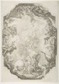 The Apotheosis of a Saint, Project for a Ceiling, Johann Anwander (German, 1715–1770), Pen and black ink, brush and gray ink, over black chalk, on grayish prepared paper