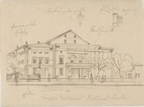 Study of the Nationaltheater, Berlin, Eduard Gaertner  German, Graphite