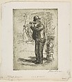 Flute Player, John Sloan American, Etching