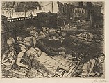 Roofs, Summer Night, from "New York City Life", John Sloan American, Etching