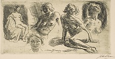 Nude Sketches, John Sloan  American, Etching