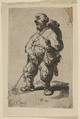 A Man Making Water, François Vivares French, Etching; possibly New Holl.'s second state of two, but trimmed within the platemark above so number 3 not visible