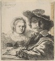 Self-Portrait with Saskia, Rembrandt (Rembrandt van Rijn)  Dutch, Etching