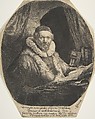 The Remonstrant Preacher Johannes Uytenbogaert, Rembrandt (Rembrandt van Rijn) Dutch, Etching and burin; octagonal plate; fourth state of six