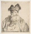 Old Man with a Divided Fur Cap, Rembrandt (Rembrandt van Rijn) Dutch, Etching