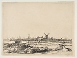 View of Amsterdam from the Northwest, Rembrandt (Rembrandt van Rijn) (Dutch, Leiden 1606–1669 Amsterdam), Etching