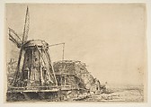 The Windmill, Rembrandt (Rembrandt van Rijn) (Dutch, Leiden 1606–1669 Amsterdam), Etching, with touches of drypoint