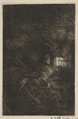 The Rest on the Flight into Egypt: A Night Piece (reverse copy), Francesco Novelli Italian, Etching