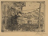Hanging Clothes, John Sloan  American, Etching