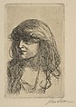 Head with Necklace, John Sloan  American, Etching
