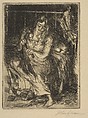 Combing Her Hair, John Sloan American, Etching