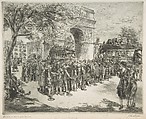 Busses in Washington Square, John Sloan  American, Etching