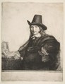 Jan Asselijn, Painter (Krabbetje), Rembrandt (Rembrandt van Rijn)  Dutch, Etching, drypoint, and burin; second of seven states