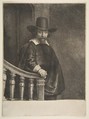Ephraim Bonus, Jewish Physician, Rembrandt (Rembrandt van Rijn)  Dutch, Etching, engraving and drypoint; second of two states