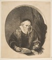 Jan Cornelis Sylvius, Preacher (reverse copy), Rembrandt (Rembrandt van Rijn) Dutch, Etching, signatures trimmed off (?); copy c I