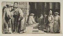 The Synagogue, Rembrandt (Rembrandt van Rijn)  Dutch, Etching and drypoint; second of nine states