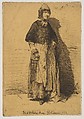 La Mère Gérard, James McNeill Whistler (American, Lowell, Massachusetts 1834–1903 London), Etching on tan chine on off-white wove paper (chine collé); fourth state of four (Glasgow)
