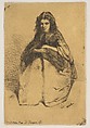 Fumette, James McNeill Whistler (American, Lowell, Massachusetts 1834–1903 London), Etching on tan chine on off-white wove paper (chine collé); fifth state of five (Glasgow)