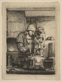 The Goldsmith, Rembrandt (Rembrandt van Rijn) Dutch, Etching and drypoint; first of three states