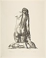 Nude Study, Woman Kneeling on a Pillow, George Bellows (American, Columbus, Ohio 1882–1925 New York), Lithograph