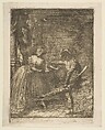 The Italian Theater, Gabriel de Saint-Aubin  French, Etching, before first state