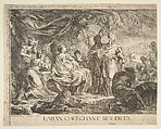 Laban cherchent ses dieux, Gabriel de Saint-Aubin  French, Etching, between second and third states