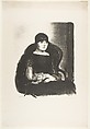 Study, Mrs. R., George Bellows (American, Columbus, Ohio 1882–1925 New York), Lithograph