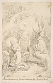 Annunciation, Claude Gillot  French, Etching, second state