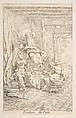 Division of the Bread, Claude Gillot  French, Etching