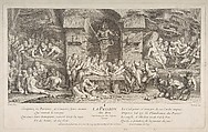 The Passion for Gambling, Claude Gillot  French, Etching, second state