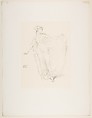 Dancing Girl, James McNeill Whistler (American, Lowell, Massachusetts 1834–1903 London), Transfer lithograph, cream India mounted on heavy ivory wove paper; only state (Chicago)