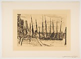Billingsgate, James McNeill Whistler (American, Lowell, Massachusetts 1834–1903 London), Etching and drypoint, printed in black ink on modern cream colored medium weight laid paper; eighth state of nine (Glasgow), probably as published in 