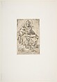 Madonna and child on clouds, Attributed to Simone Cantarini (Italian, Pesaro 1612–1648 Verona), Etching