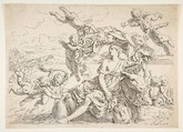 Rape of Europa, Simone Cantarini  Italian, Etching and Drypoint