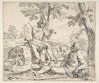 Mercury and Argus, Simone Cantarini (Italian, Pesaro 1612–1648 Verona), Etching