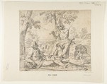 Mercury and Argus, Simone Cantarini  Italian, Etching