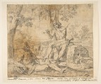 Mercury and Argus, Simone Cantarini  Italian, Etching