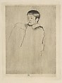 Robert Seated, Facing Left, Mary Cassatt (American, Pittsburgh, Pennsylvania 1844–1926 Le Mesnil-Théribus, Oise), Drypoint; second state of two