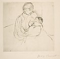 Baby's Lullaby, Mary Cassatt (American, Pittsburgh, Pennsylvania 1844–1926 Le Mesnil-Théribus, Oise), Drypoint; second state of two