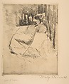 The Folding Chair, Mary Cassatt (American, Pittsburgh, Pennsylvania 1844–1926 Le Mesnil-Théribus, Oise), Etching; only state