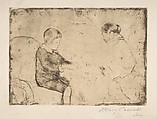 The Chess Game, Mary Cassatt (American, Pittsburgh, Pennsylvania 1844–1926 Le Mesnil-Théribus, Oise), Soft-ground etching; only state
