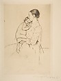 Quietude, Mary Cassatt American, Drypoint; fifth state