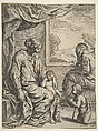 Holy Family with Saint John the Baptist, Carlo Ridolfi  Italian, Etching