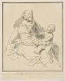 Virgin and Child, Simone Cantarini  Italian, Etching