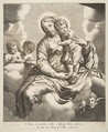 Madonna and Child in Glory, Anonymous, 17th century, Engraving