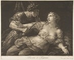 Tarquin and Lucretia, Johann Peter Pichler  Austrian, Mezzotint