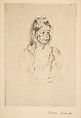 The Party Dress, Mary Cassatt American, Drypoint; second state of two, restrike