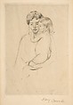 Antoinette's Caress (No. 1), Mary Cassatt American, Drypoint; restrike